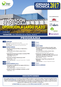 Programa de la Jornada - Sociedad Nuclear Española