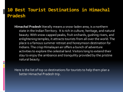 10 Best Tourist Destinations in Himachal Pradesh