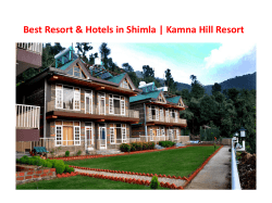 Best Resort and Hotels in Shimla - Kamna Hill Resort
