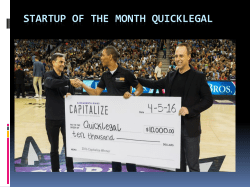 Startup of the Month Quicklegal
