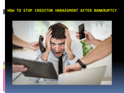 How to Stop Creditor Harassment after Bankruptcy