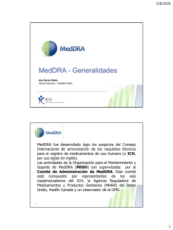 Generalidades de MedDRA