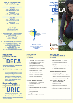 Tríptico DECA 2014-2016 - Universidad Rey Juan Carlos
