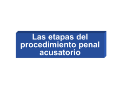 Las etapas del Procedimiento Penal Acusatorio - Segob