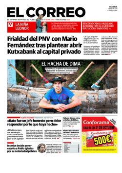 Frialdad del PNV con Mario Fernández tras plantear - El Correo
