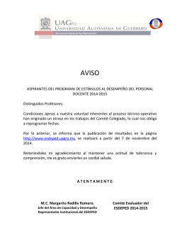 ASPIRANTES DEL PROGRAMA DE EST&Iacute;MULOS AL DESEMPE&Ntilde;O