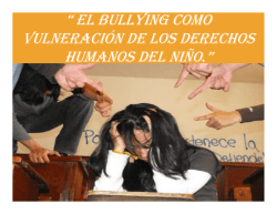 el bullying como vulneración de los derechos humanos del niño.