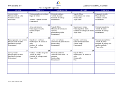 NOVIEMBRE 2014 COLEGIO STA.M&ordf;DEL CARMEN Ni&ntilde;o sin