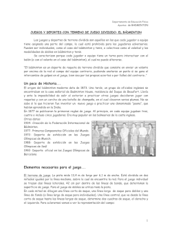 1 Un poco de Historia Elementos necesarios para el juego...