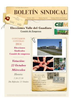 Elecciones Valle del Guadiato Comité de Empresa - SMA Córdoba