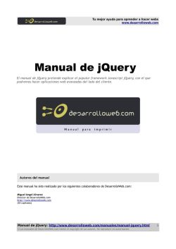 Manual de jQuery - recursos curso web - puj