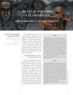 Entre lo pulsional y el imperativo - Universidad Aut&oacute;noma de