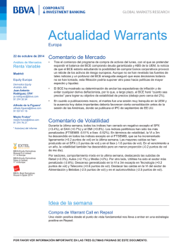 Actualidad Warrants - BBVA