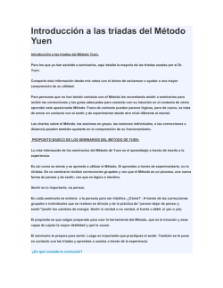Introducción a las triadas del Método Yuen