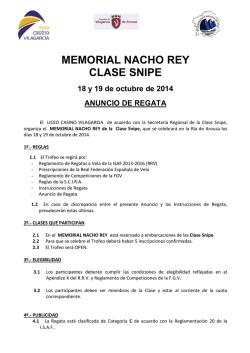 MEMORIAL NACHO REY CLASE SNIPE - Snipe Spain - INICIO