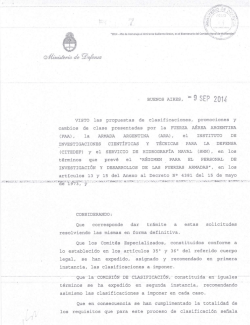 Disposición SSIDyPD N° 7/14 - Ministerio de Defensa