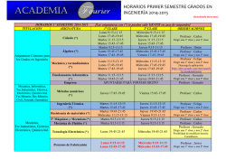 horarios - ACADEMIA FOURIER