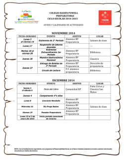 Calendario Preparatoria - Baden Powell