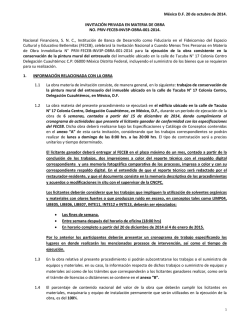 México D.F. 20 de octubre de 2014. INVITACIÓN PRIVADA EN