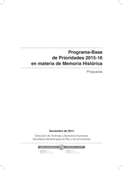 Programa-Base de Prioridades 2015-16 en materia de - El Mundo