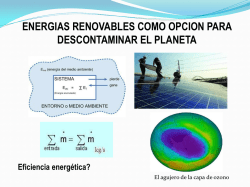 Energ&iacute;as renovables para descontaminar el planeta