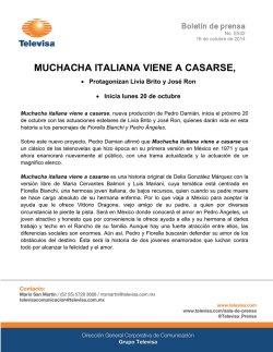 MUCHACHA ITALIANA VIENE A CASARSE, - Televisa