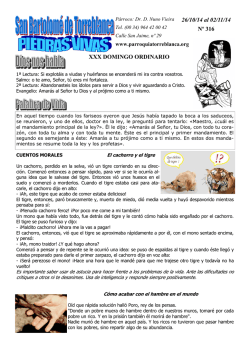 Hoja XXX semana del tiempo Ordinario - Parroquia de San