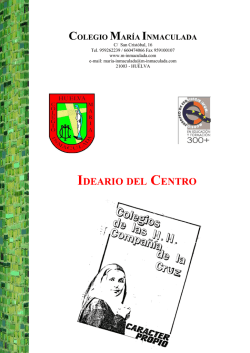 IDEARIO DEL CENTRO - Colegio María Inmaculada de Huelva