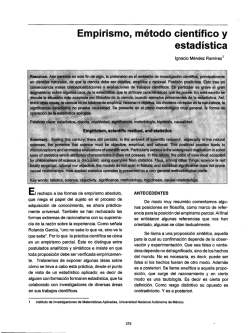 Empirismo, método científico y estadística