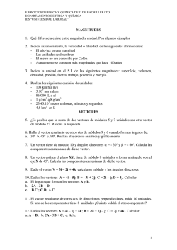 MAGNITUDES 1. Qu&eacute; diferencia existe entre magnitud y unidad