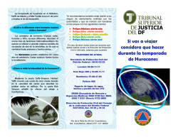 &iquest;Qu&eacute; hacer durante la temporada de huracanes? - Poder Judicial