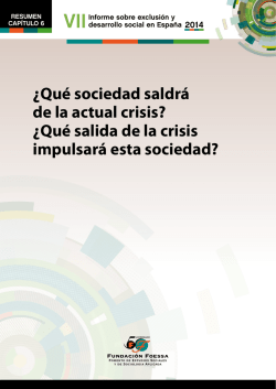 ¿Qué sociedad saldrá de la actual crisis? ¿Qué salida de - Foessa