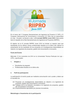 III Jornada RIIPRO Joven 2014 - procu utpl