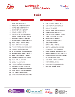 Admitidos AniMadeLab Huila
