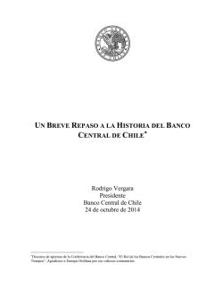 un breve repaso a la historia del banco central de chile