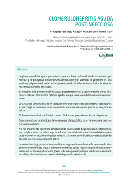 glomerulonefritis aguda postinfecciosa - Asociación Española de