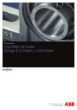 Cojinetes de bolas Dodge E-Z Kleen y Ultra Kleen - Baldor