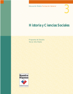 Historia y Ciencias Sociales - Currículum en línea