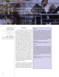La comunicación directiva del empresario y su relación con la