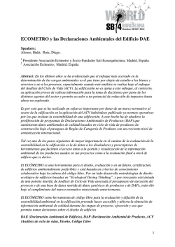 ECOMETRO y las Declaraciones Ambientales del Edificio DAE
