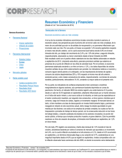 Resumen Económico y Financiero - CorpBanca Inversiones