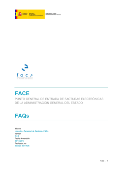 FACe Preguntas frecuentes 1.2 - Portal administración electrónica