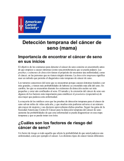 Detección temprana del cáncer de seno - American Cancer Society