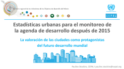 Principales desafíos de las estadísticas urbanas en la - Cepal