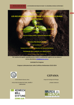 los recursos naturales de base y el desarrollo rural sustentable