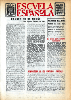 Escuela espa&ntilde;ola - A&ntilde;o XXVIII, n&uacute;m. 1610, 31 de enero de 1968