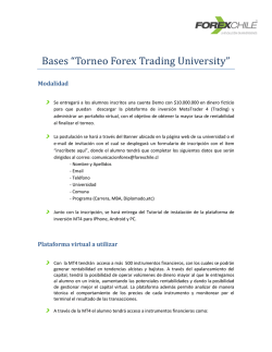 Bases “Torneo Forex Trading University” - Forex Chile