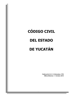 CÓDIGO CIVIL DEL ESTADO DE YUCATÁN - Poder Judicial del