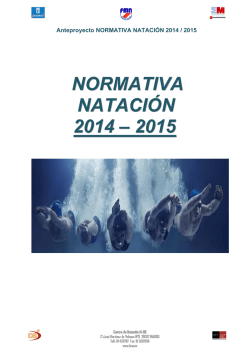 NORMATIVA NATACIÓN 2014 – 2015 - Federación Madrileña de