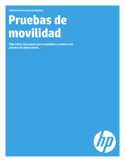 Pruebas de movilidad - Hewlett Packard
